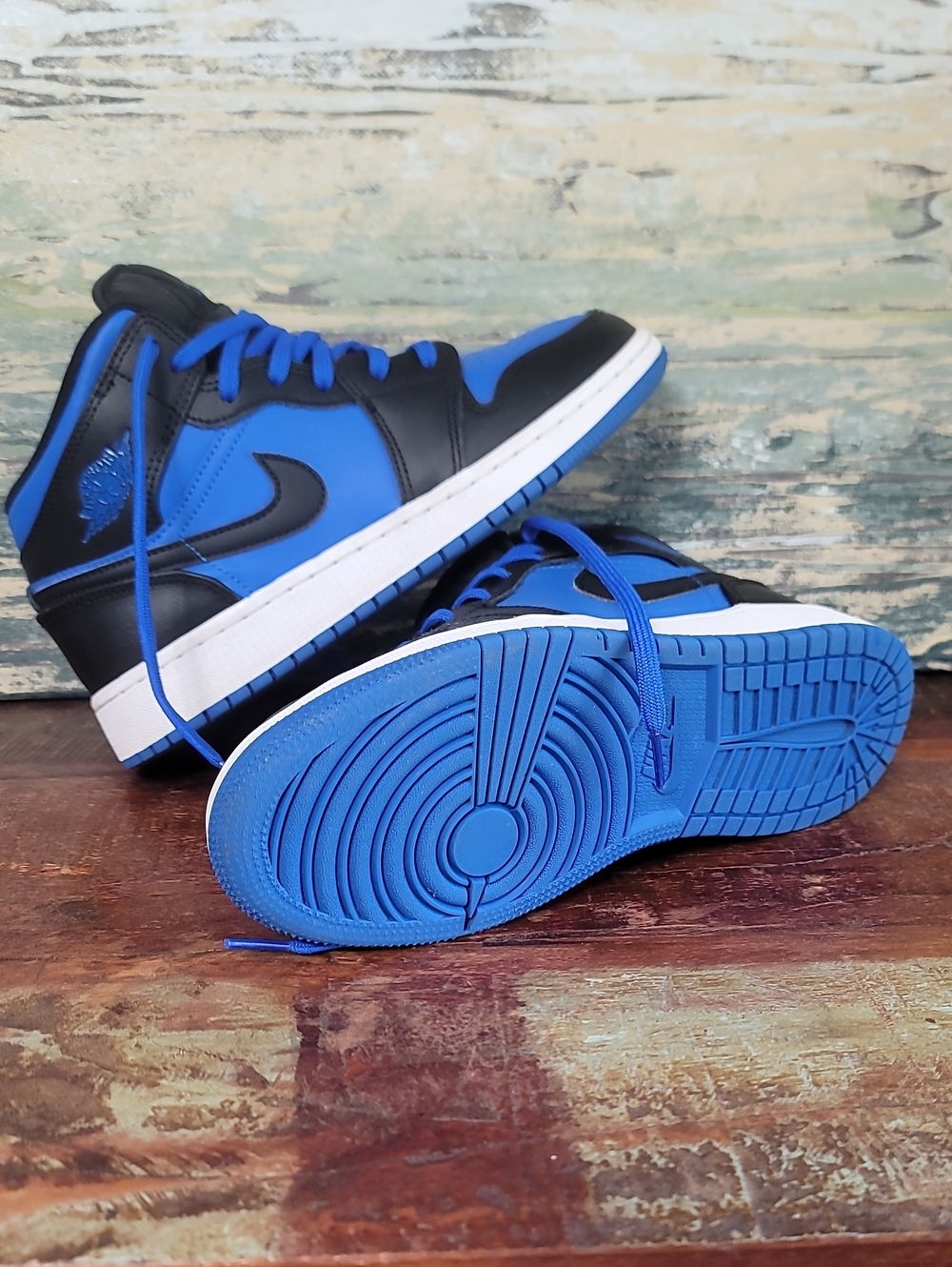 Nike Air Jordan 1 Mid "Black Royal Blue" Wmns 6.5 Great Condition. Fast Shipping